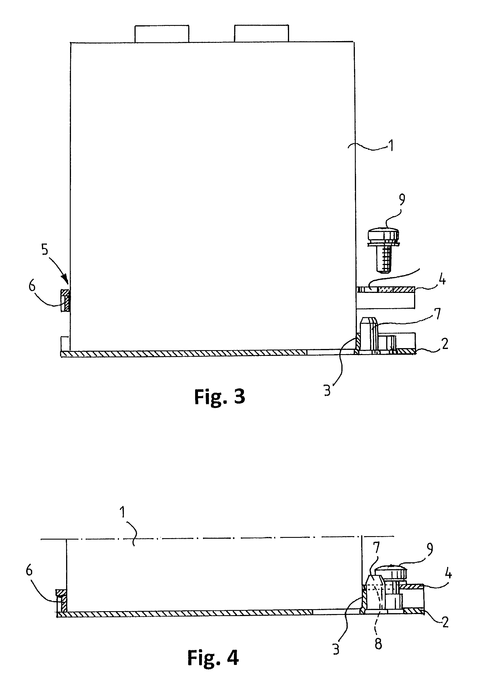 Capacitor fastening