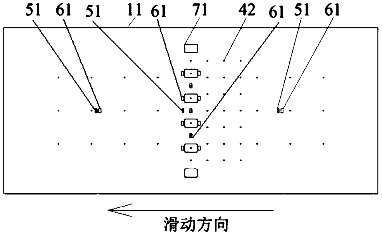 Monitoring system and method for push-movement type landslide-slide-resistant pile model test