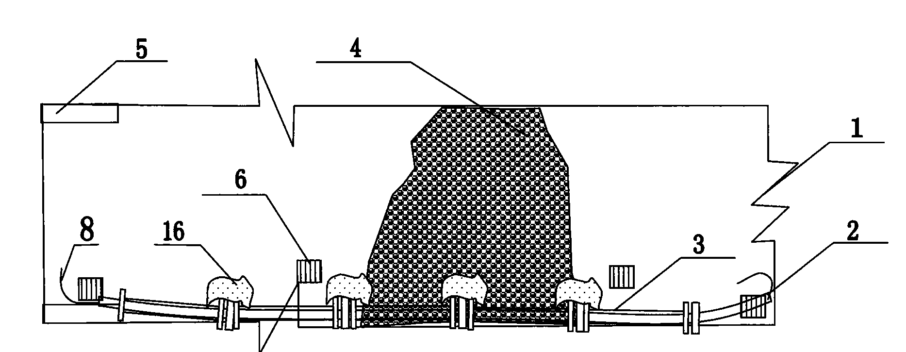 Tunneling operation simple emergent life-saving connection device and mounting method thereof