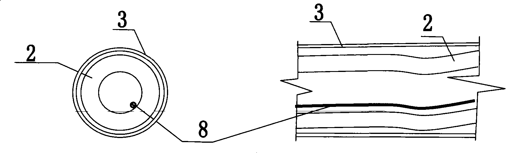 Tunneling operation simple emergent life-saving connection device and mounting method thereof