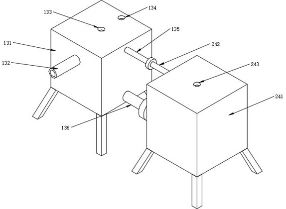 Condensate acid discharge device of two-in-one graphite synthesis furnace