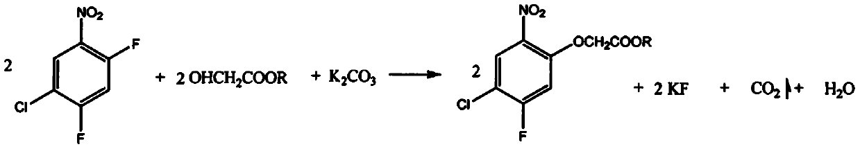 Method for synthesizing 6-amino-7-fluorine-2H-1, 4-benzoxazine-3-(4H)-ketone