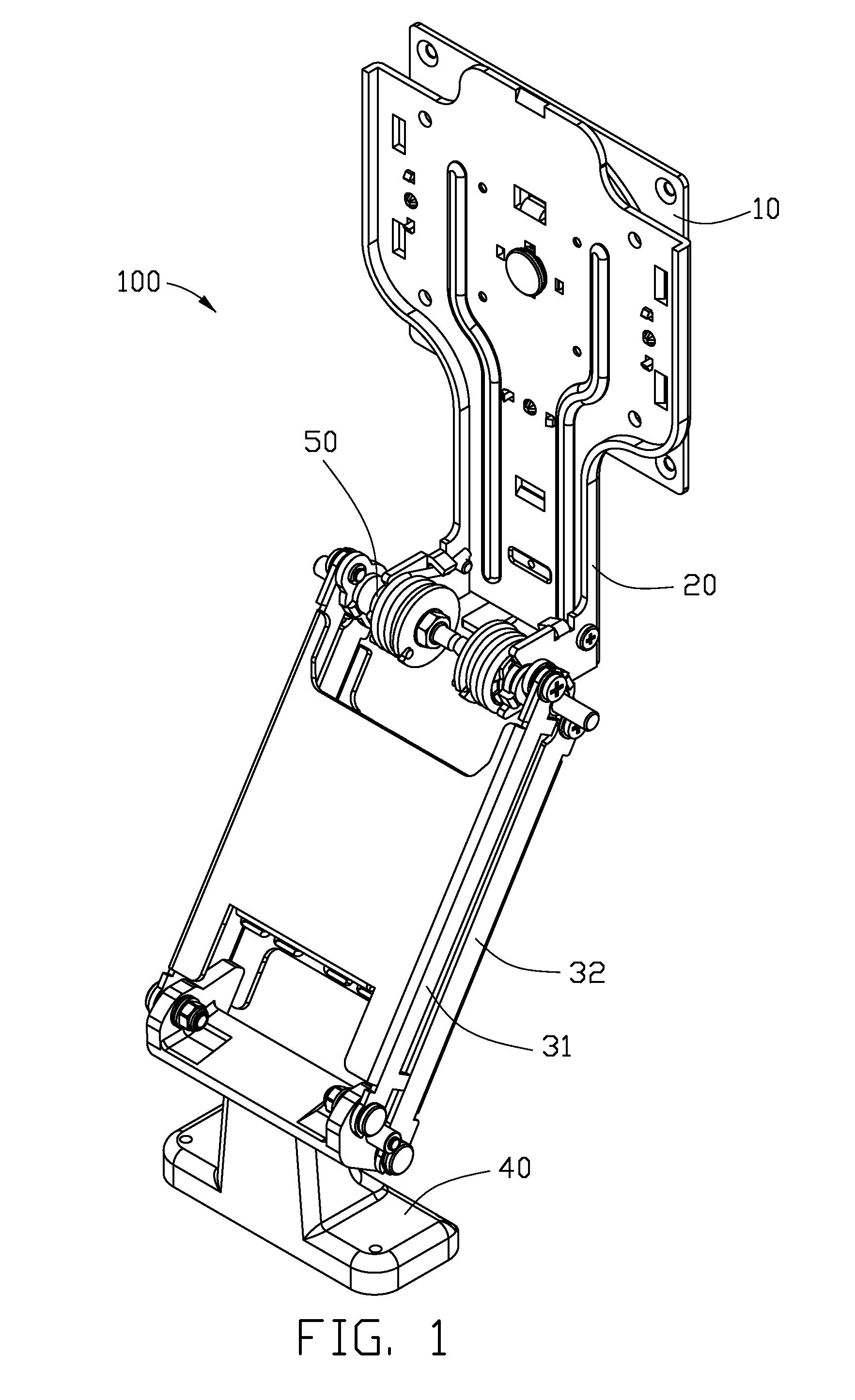 Support stand for flat-panel display monitor and elevating support used for support stand