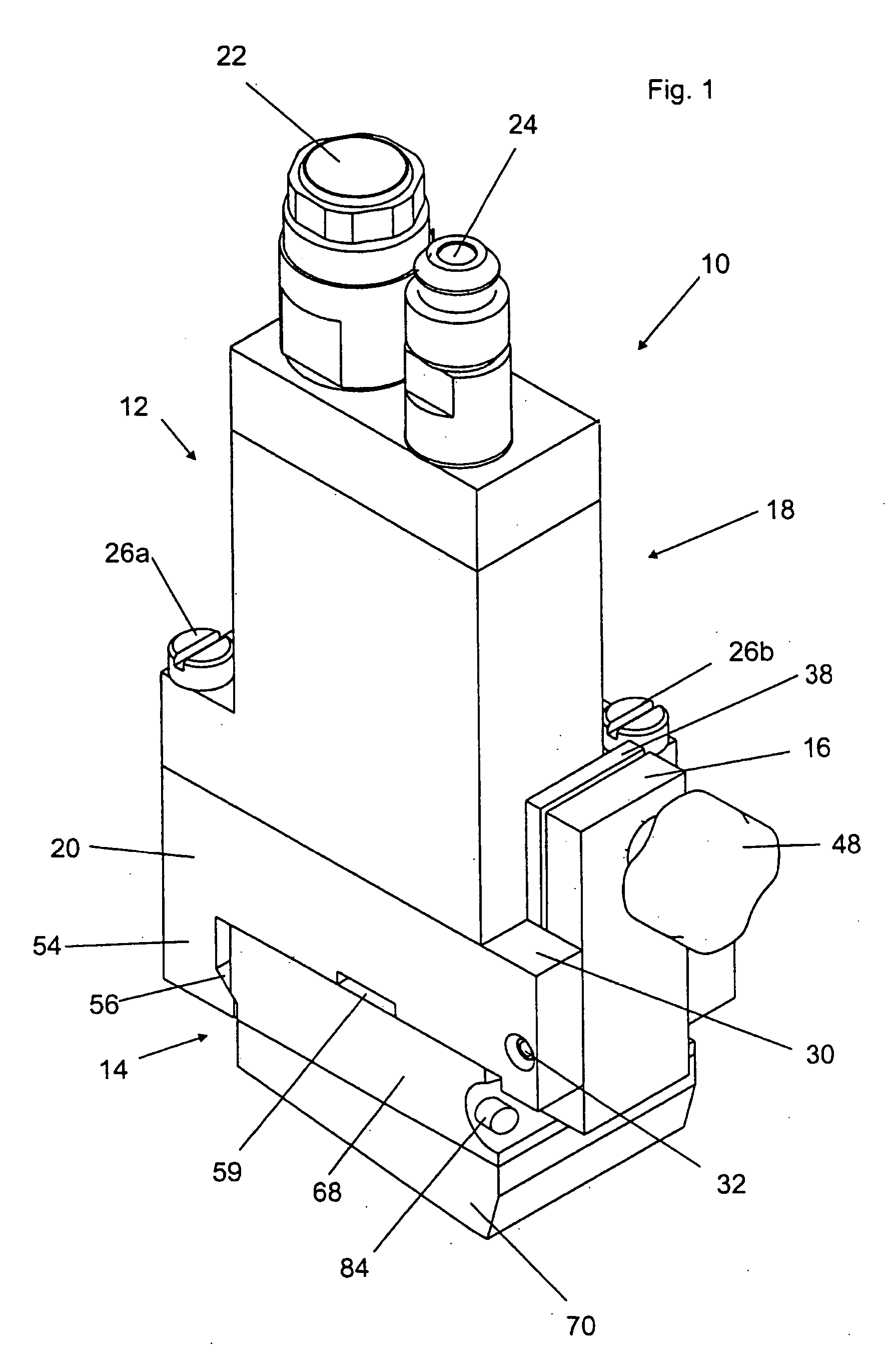 Applicator head, applicator nozzle arrangement, adaptor plate and mounting plate