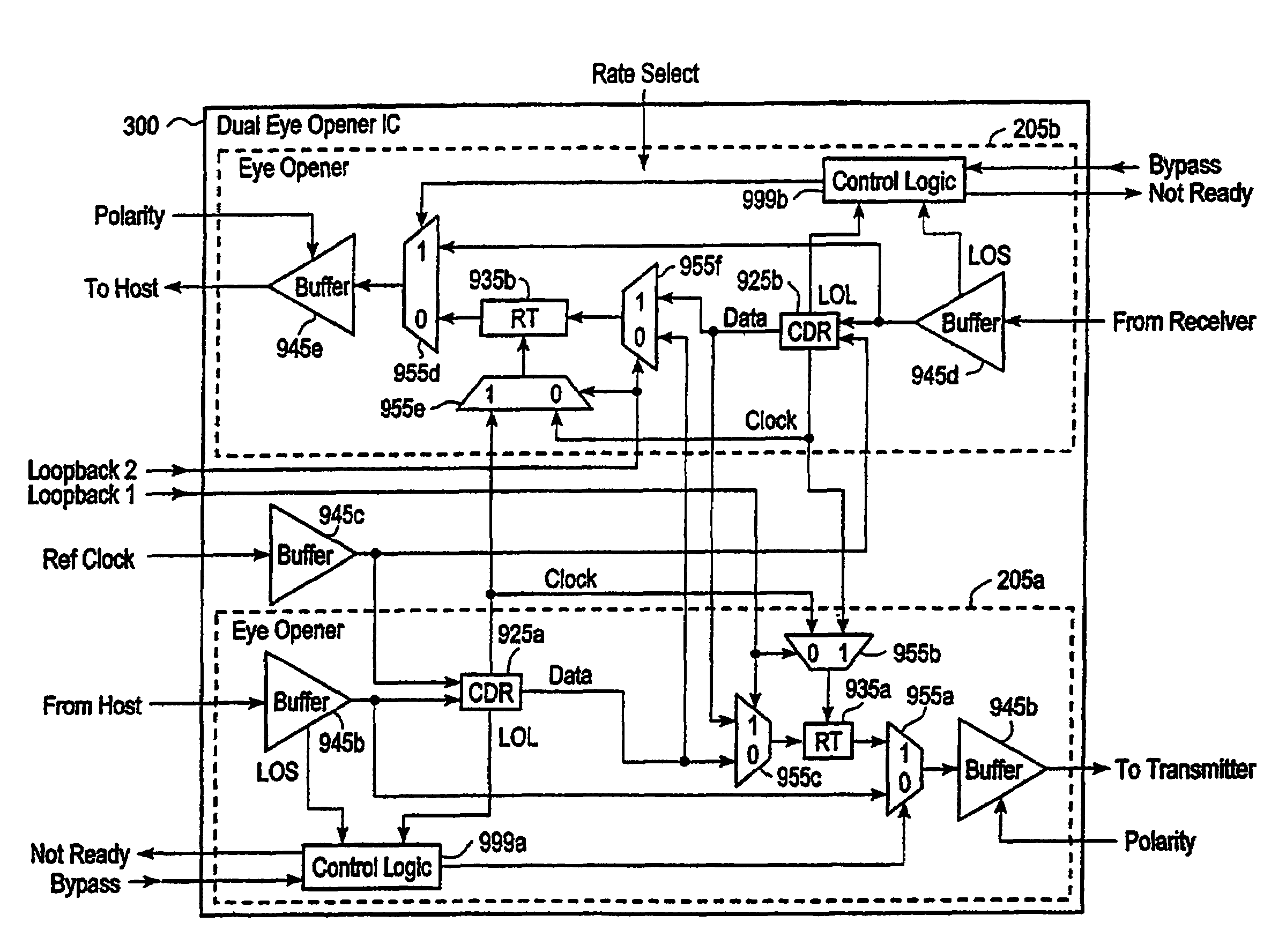 XFP transceiver with 8.5G CDR bypass