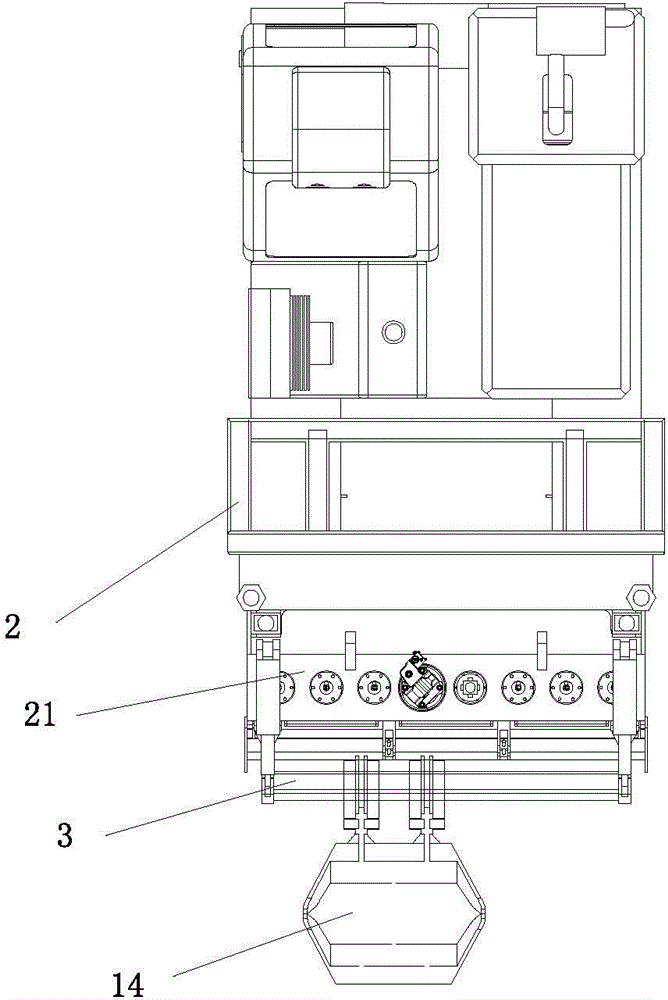 Crush ridging machine used for surface fertilization and surface fertilization method of crush ridging machine