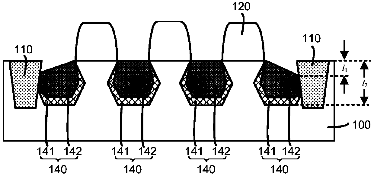 PMOS device stress layer structure and formation method thereof