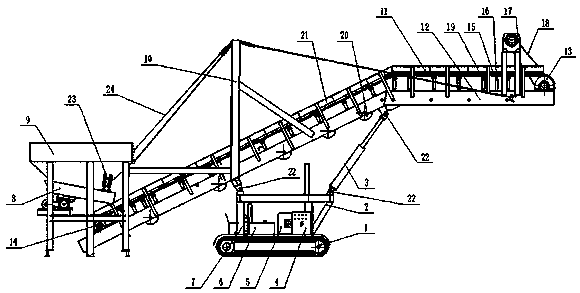 Movable rubber belt conveyor