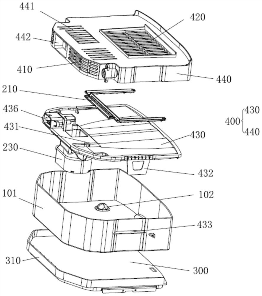 Water tank structure for water washing module, water washing module and air conditioner