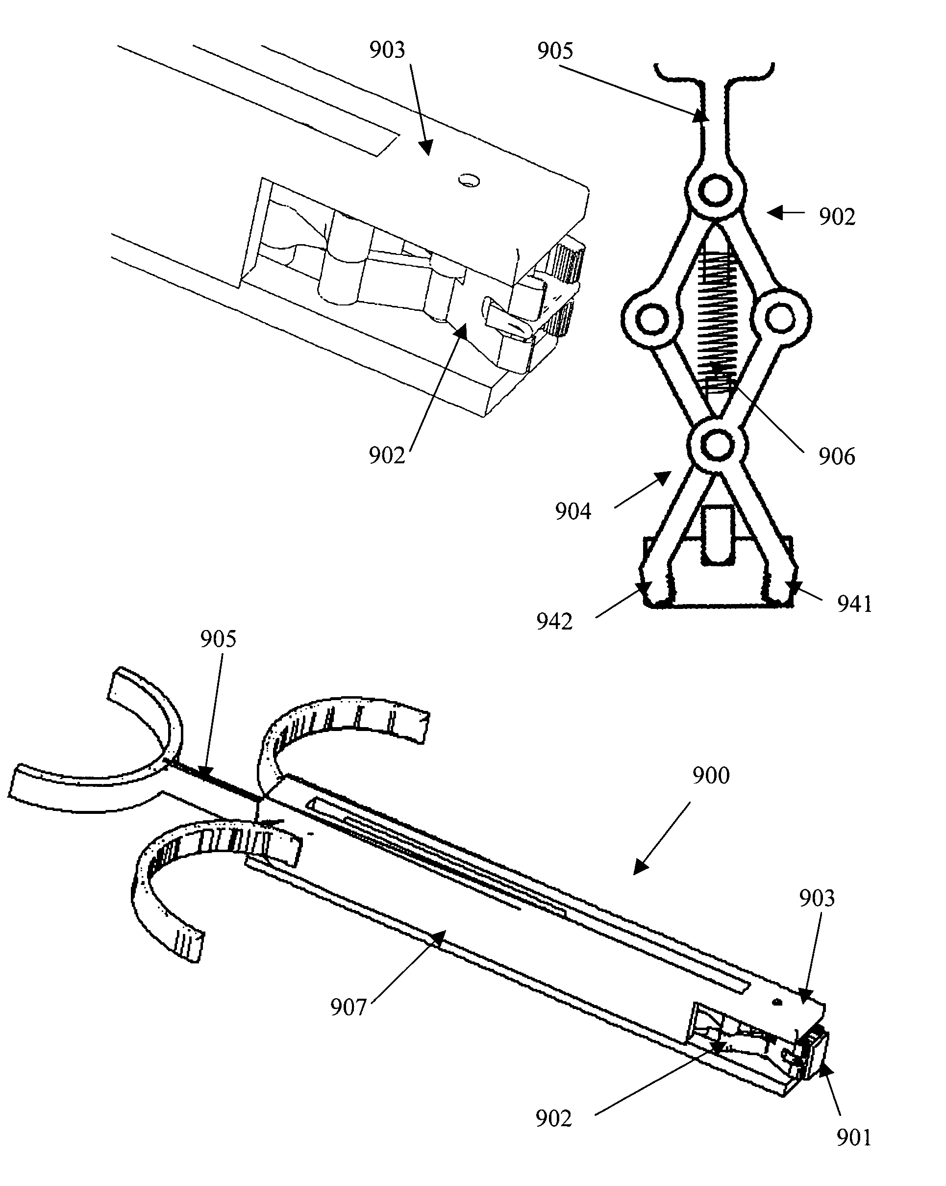 Device for positioning at least one orthodontic element