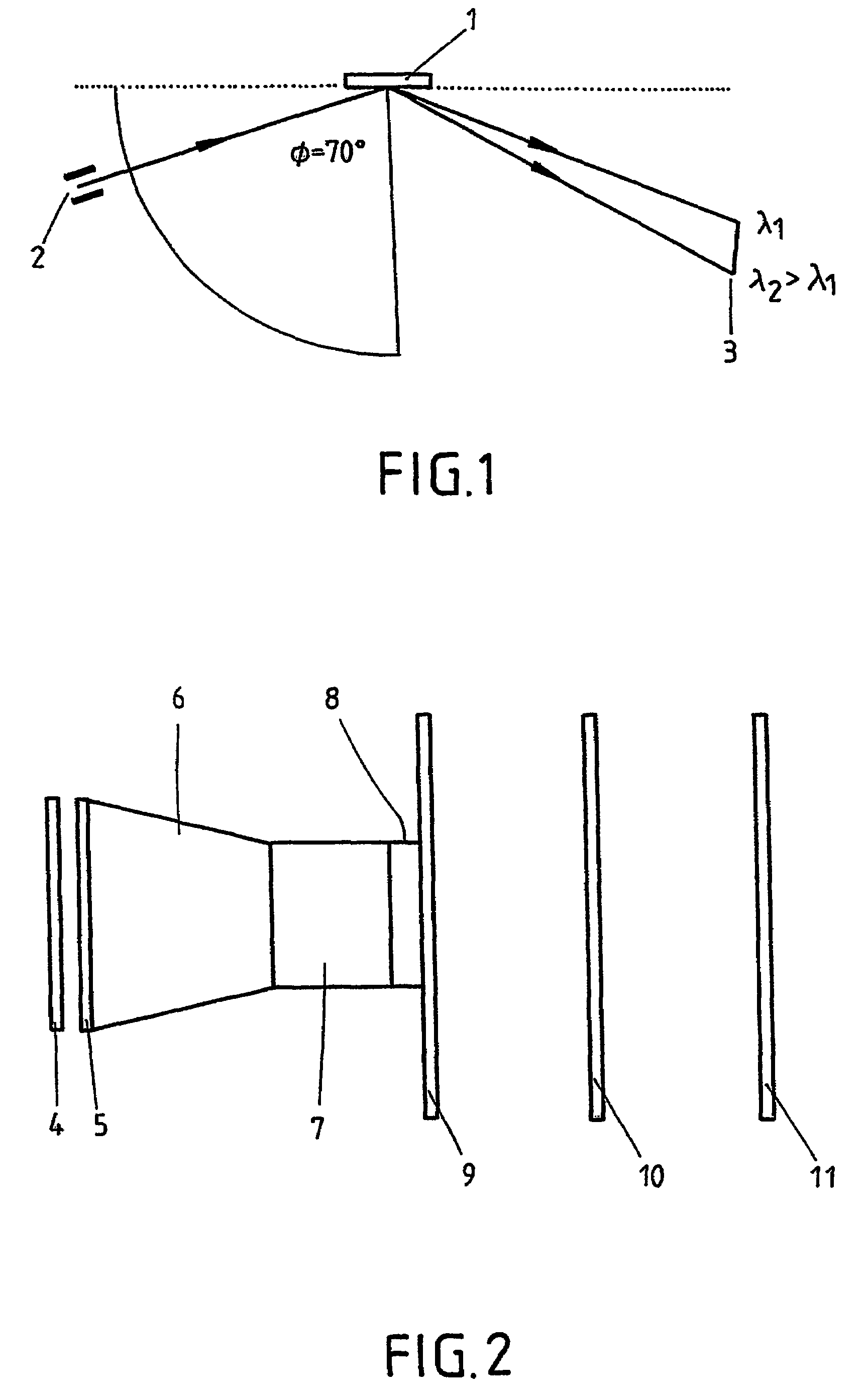 Camera head for fast reproduction of a vacuum UV spectrometer spectrum