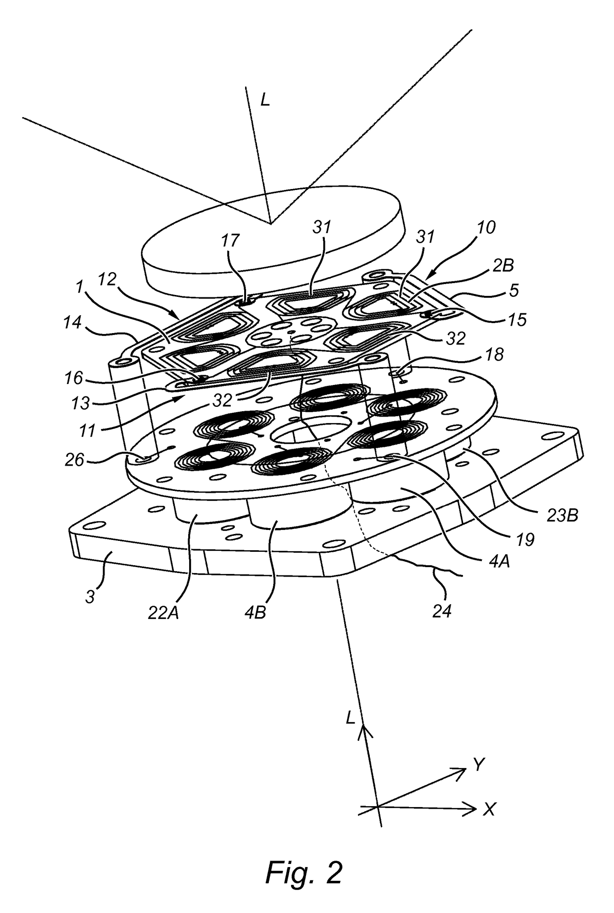 Apparatus and method for positioning an optical element