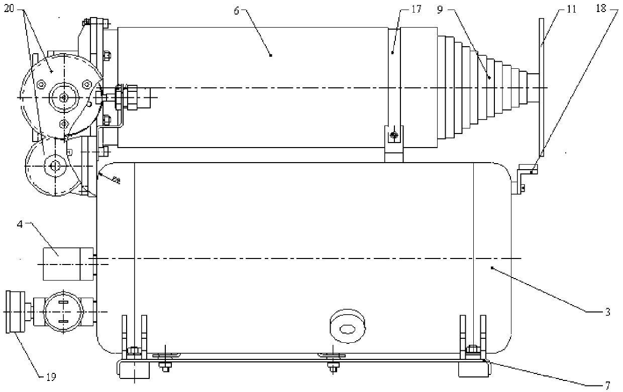 A small fully automatic multi-stage fast telescopic rod device