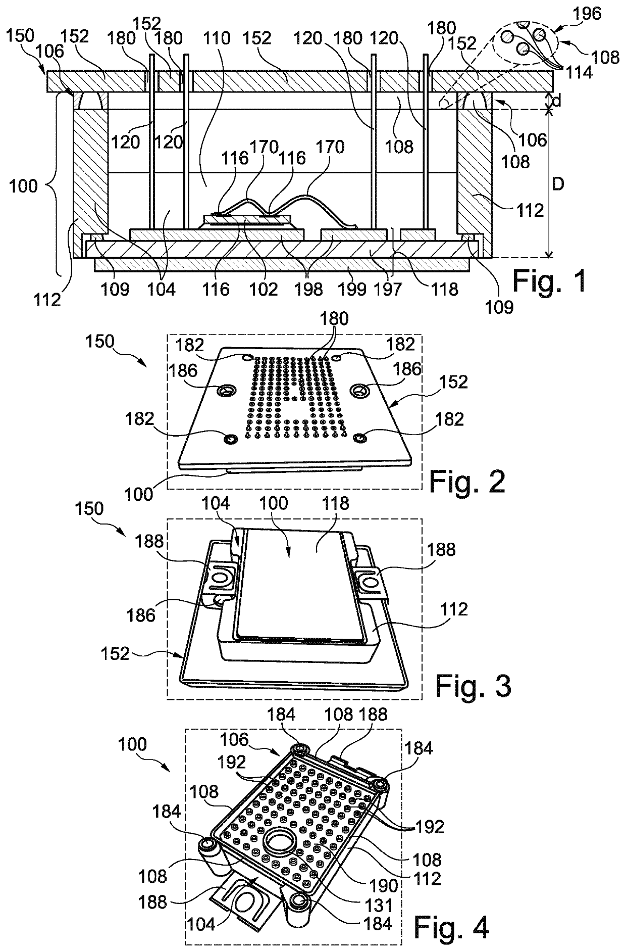 Module with Gas Flow-Inhibiting Sealing at Module Interface to Mounting Base