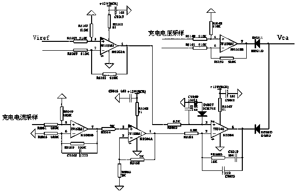 A voltage-controlled current-limiting charging circuit for a supercapacitor bank