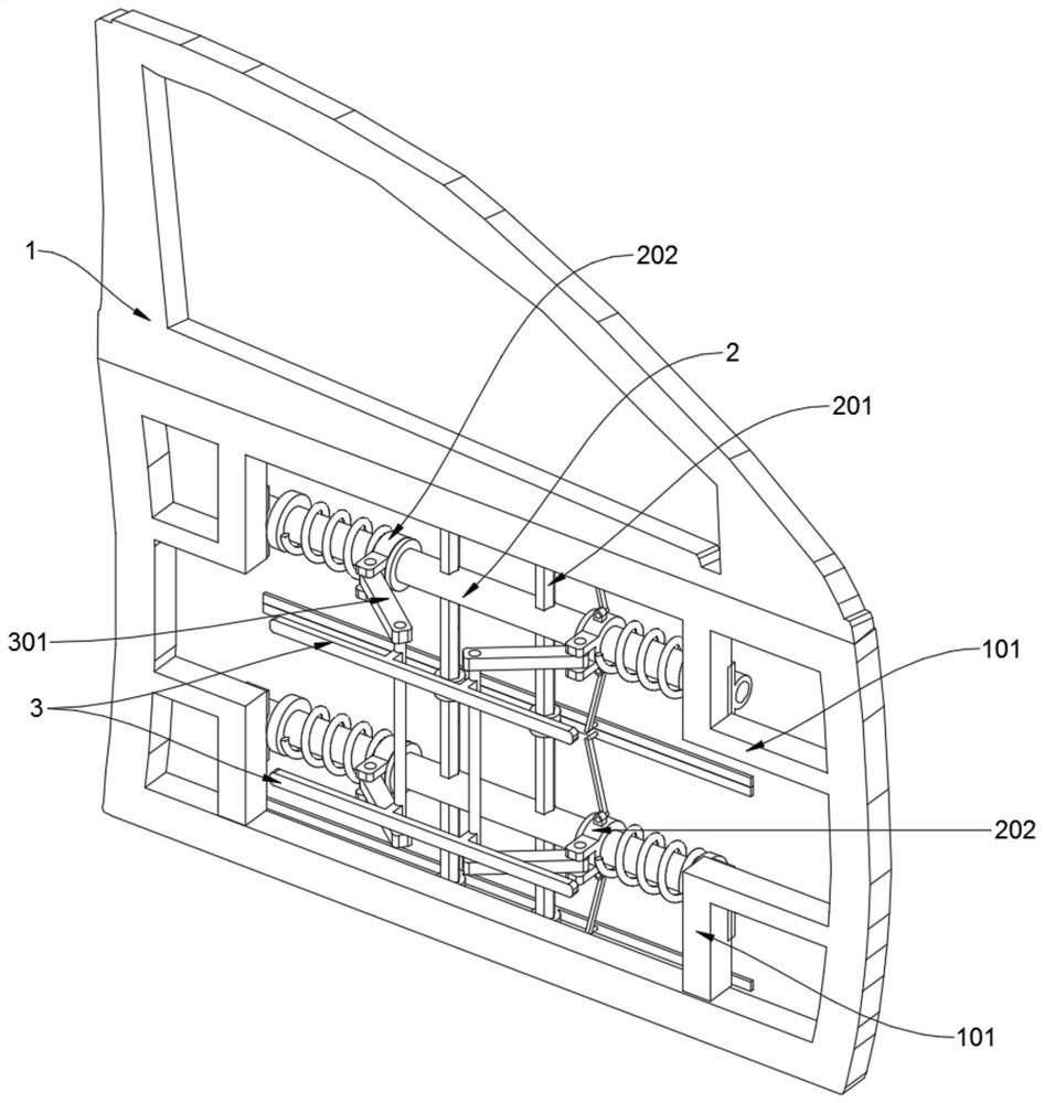 Automobile lightweight door frame assembly