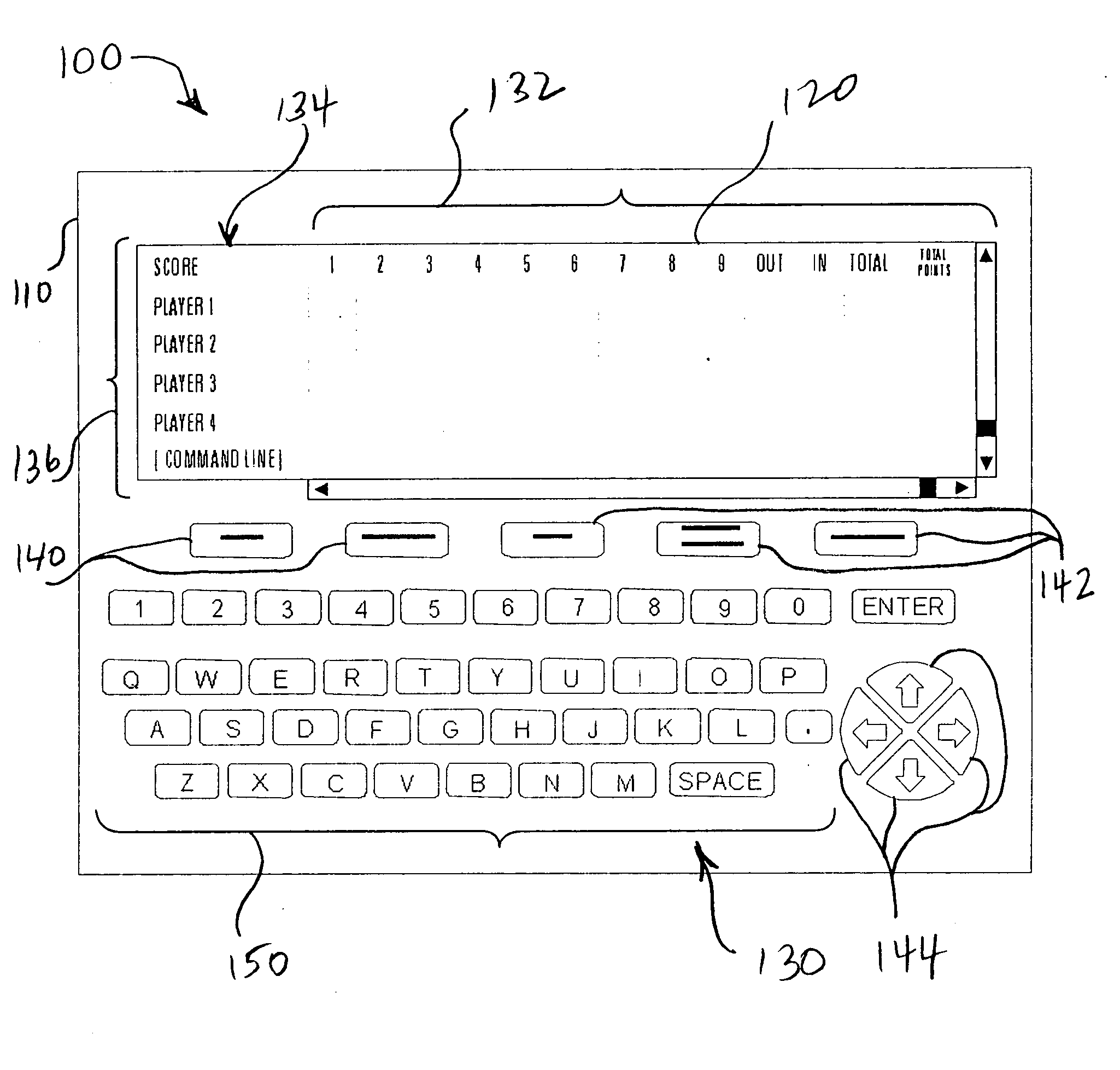Golf score and information device and system