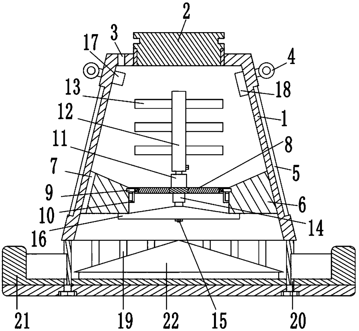 Automatic feeding device for feed-saving large-scale waterfowl breeding