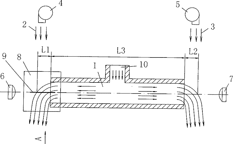 Transmission-type smoke meter and method for measuring valid smoke column length thereof