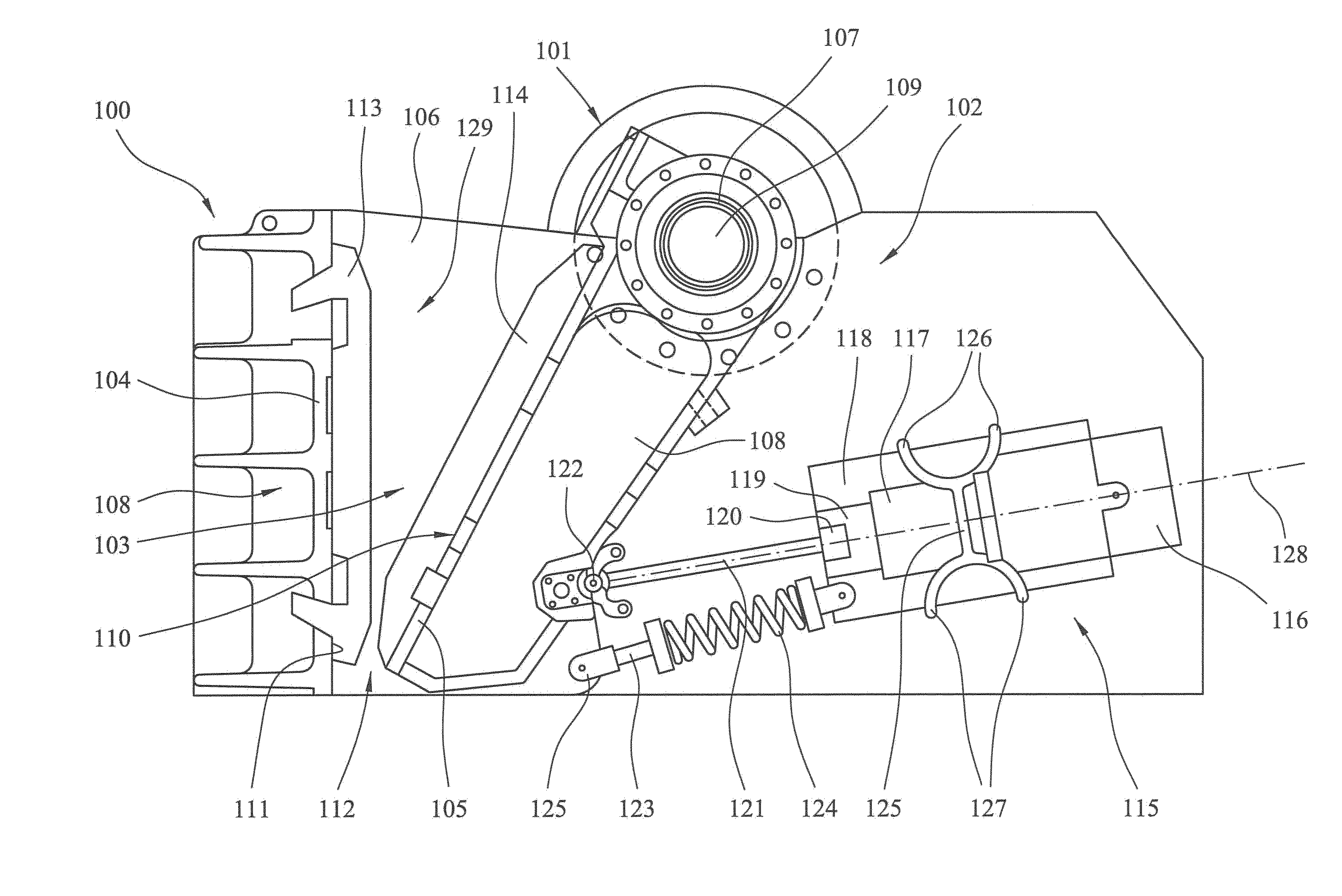 Jaw crusher support frame