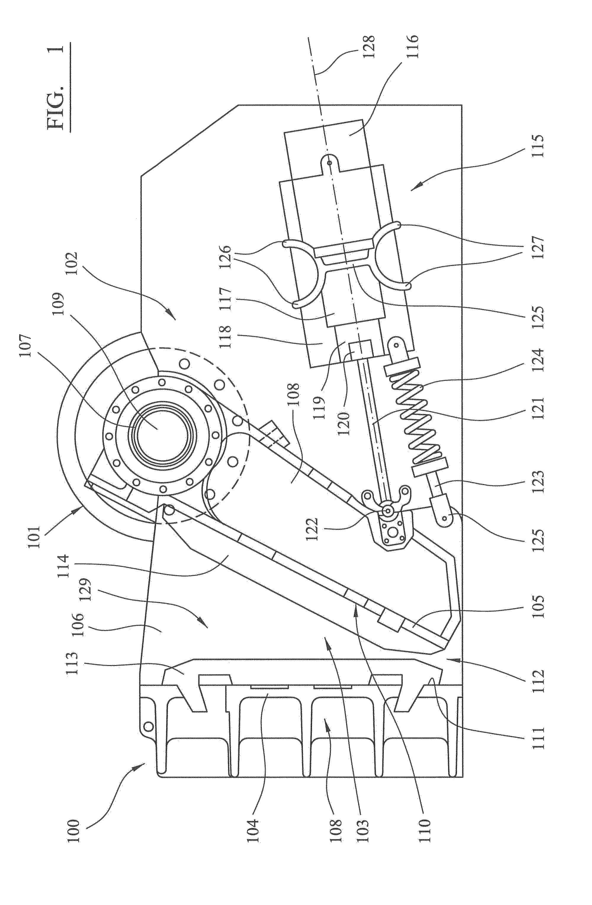 Jaw crusher support frame