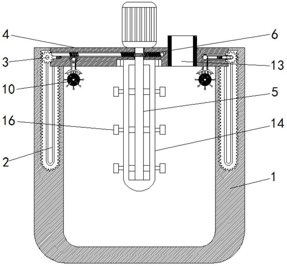 Building lime stirring device convenient for feeding and uniform stirring