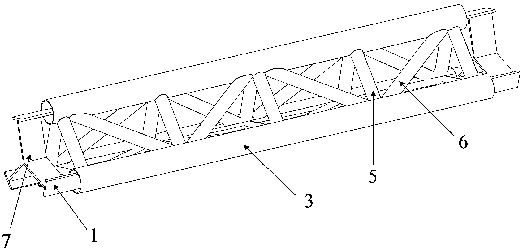 Anti-buckling supporting member with lattice type three-circular-pipe cross section