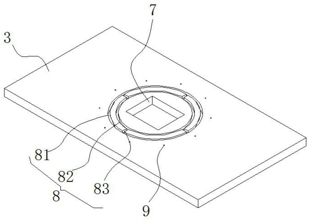 Circuit board processing and clamping treating device in production process of electronic parts