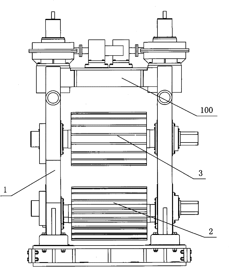 Self-potential roller-type cross wedge rolling mill