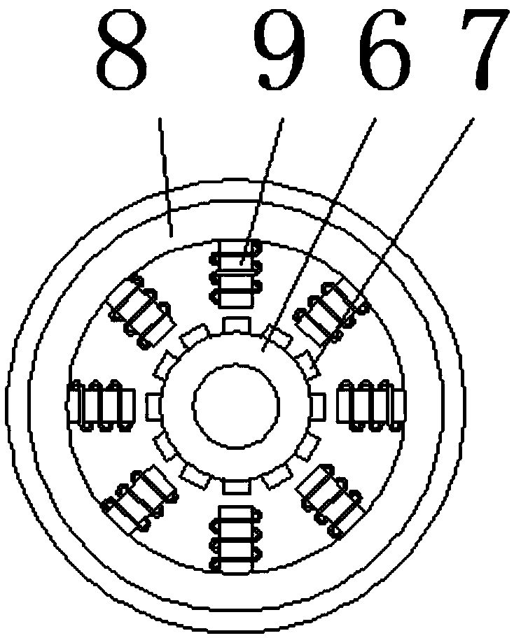 Permanent magnet synchronous motor with buffer type rotating speed intelligent speed control structure