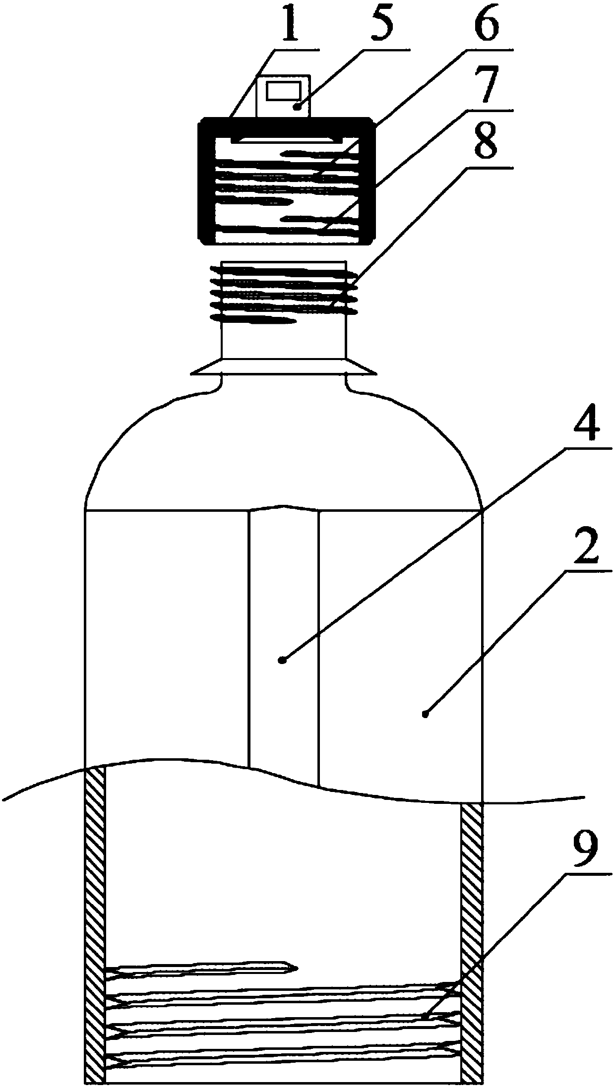 Sports water bottle with self-locking function