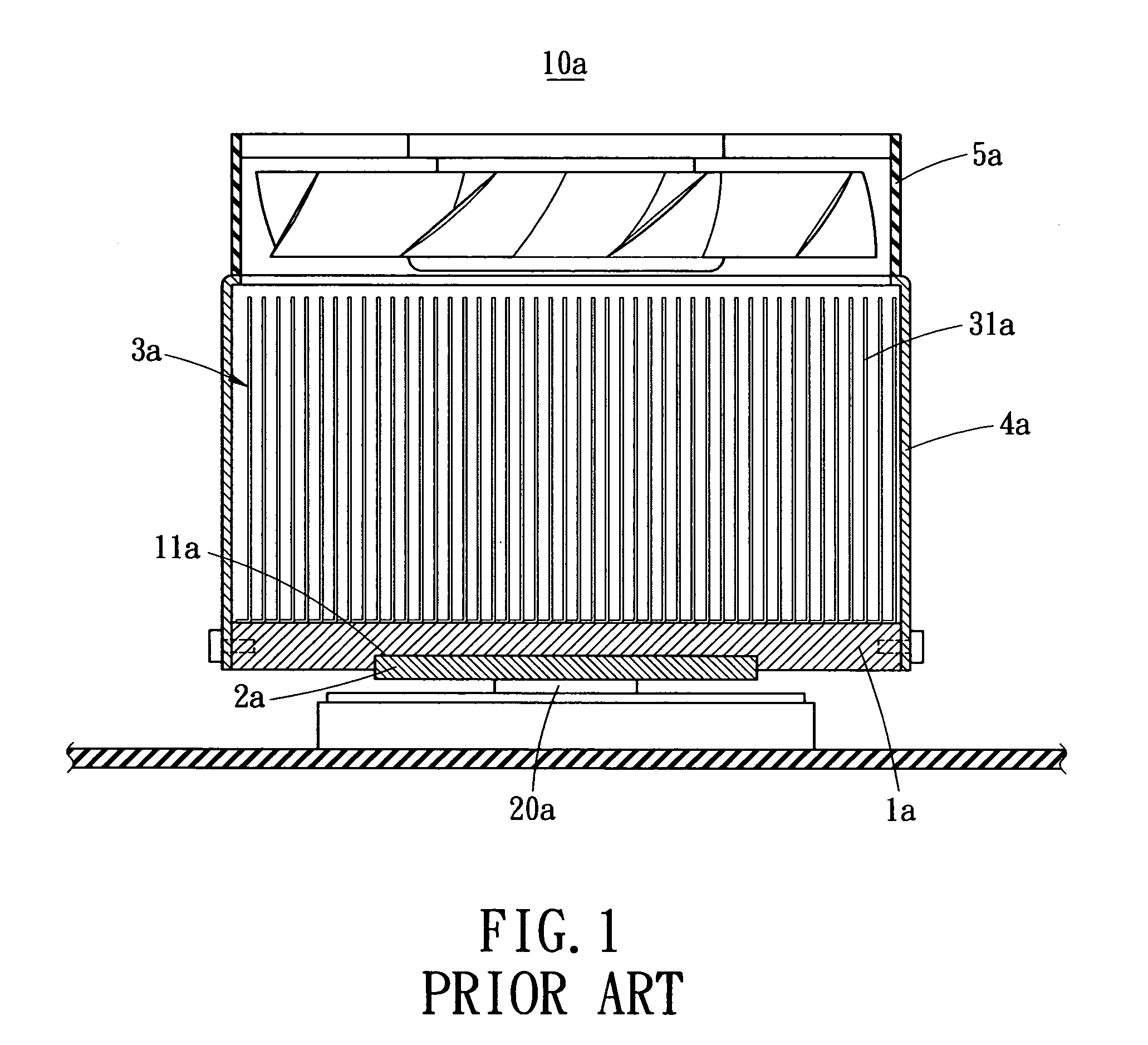 Hood retaining structure for heat-dissipating device
