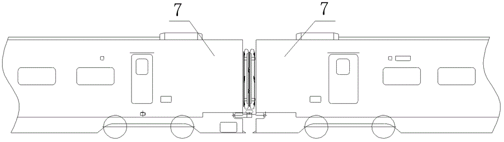 Windshield at car end of rail vehicle and its installation and use method