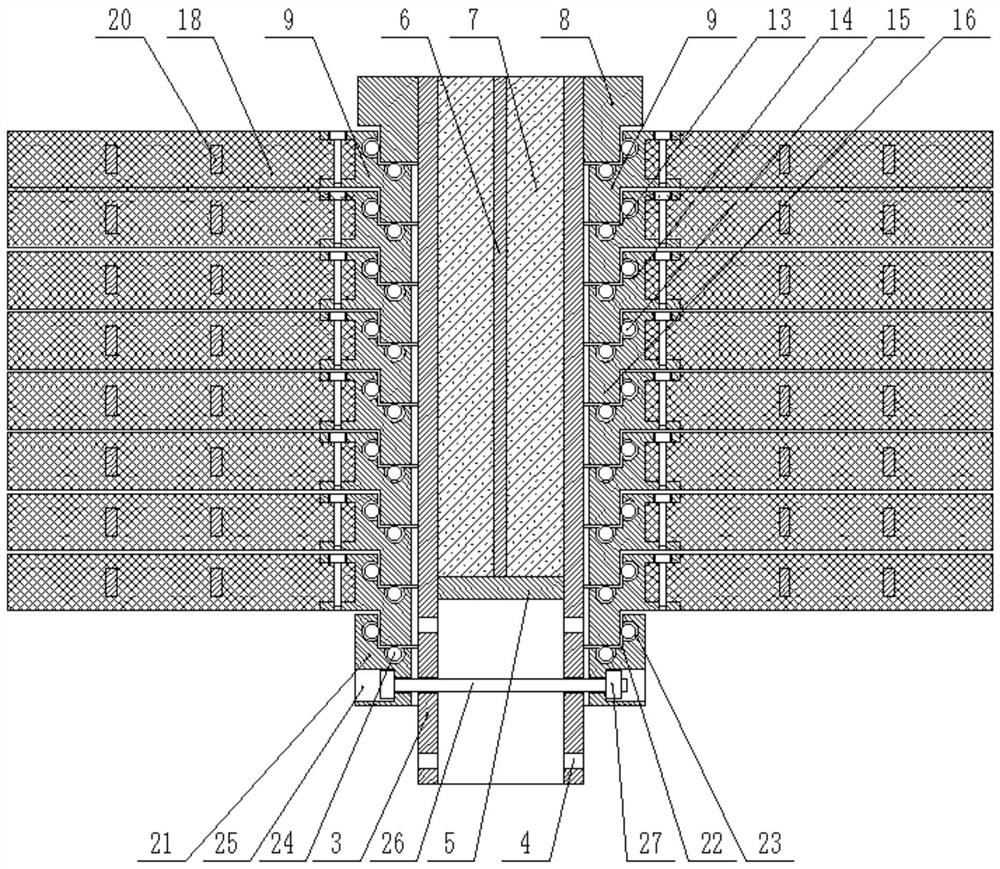 Anti-collision buffer guardrail structure for bridge engineering
