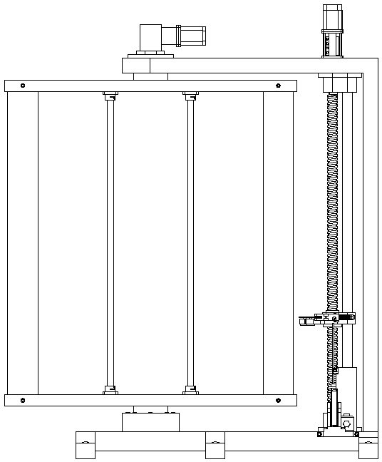 Vertical polarized wire grid production device