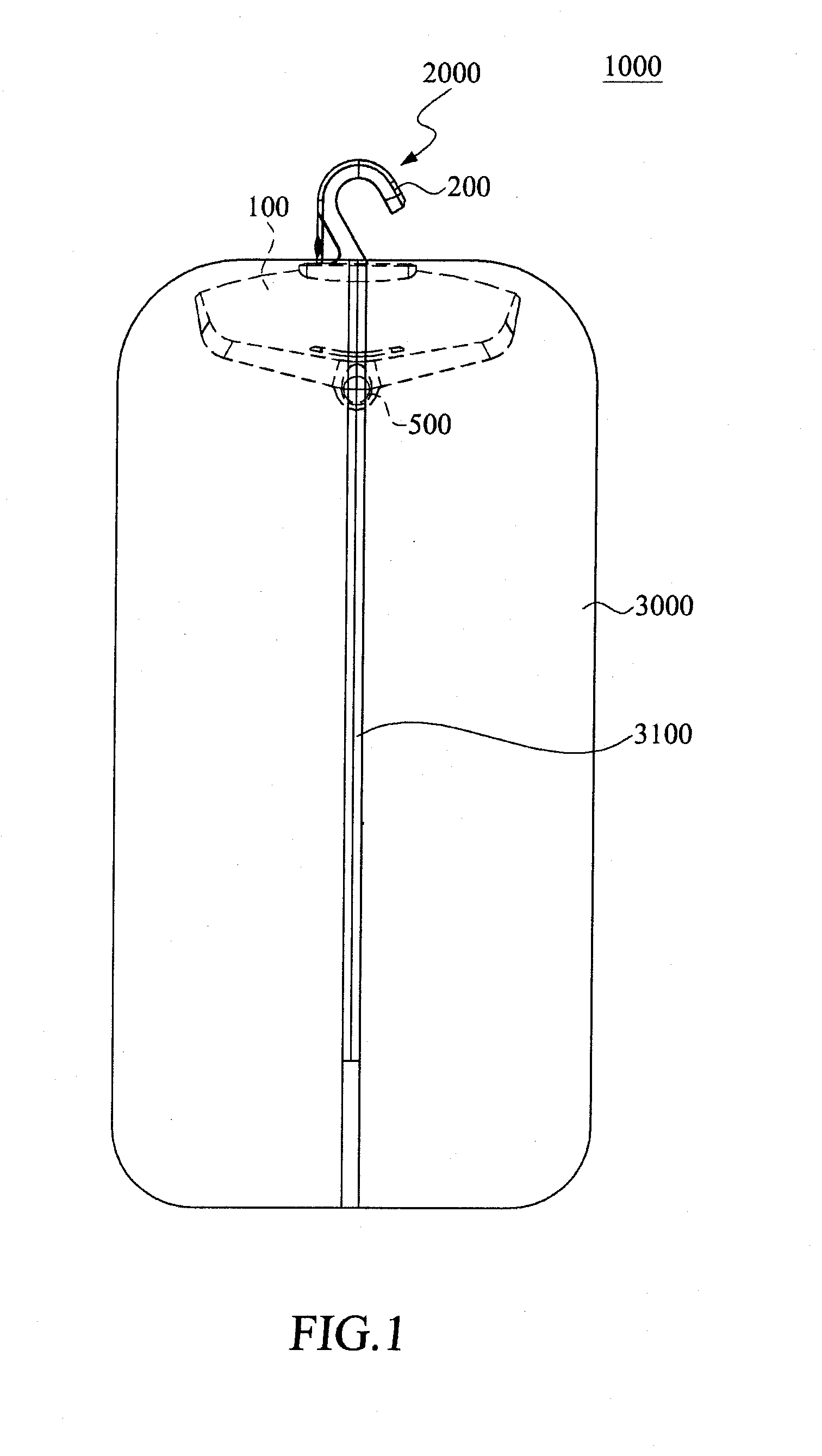 Ozone device for deodorizing dresses