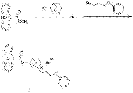 Technology for preparing aclidinium bromide employing one-pot process