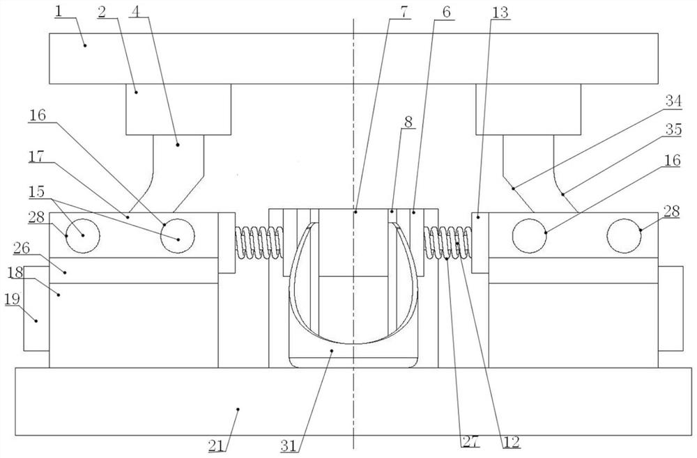 Universal trundle movable support punching device and punching method