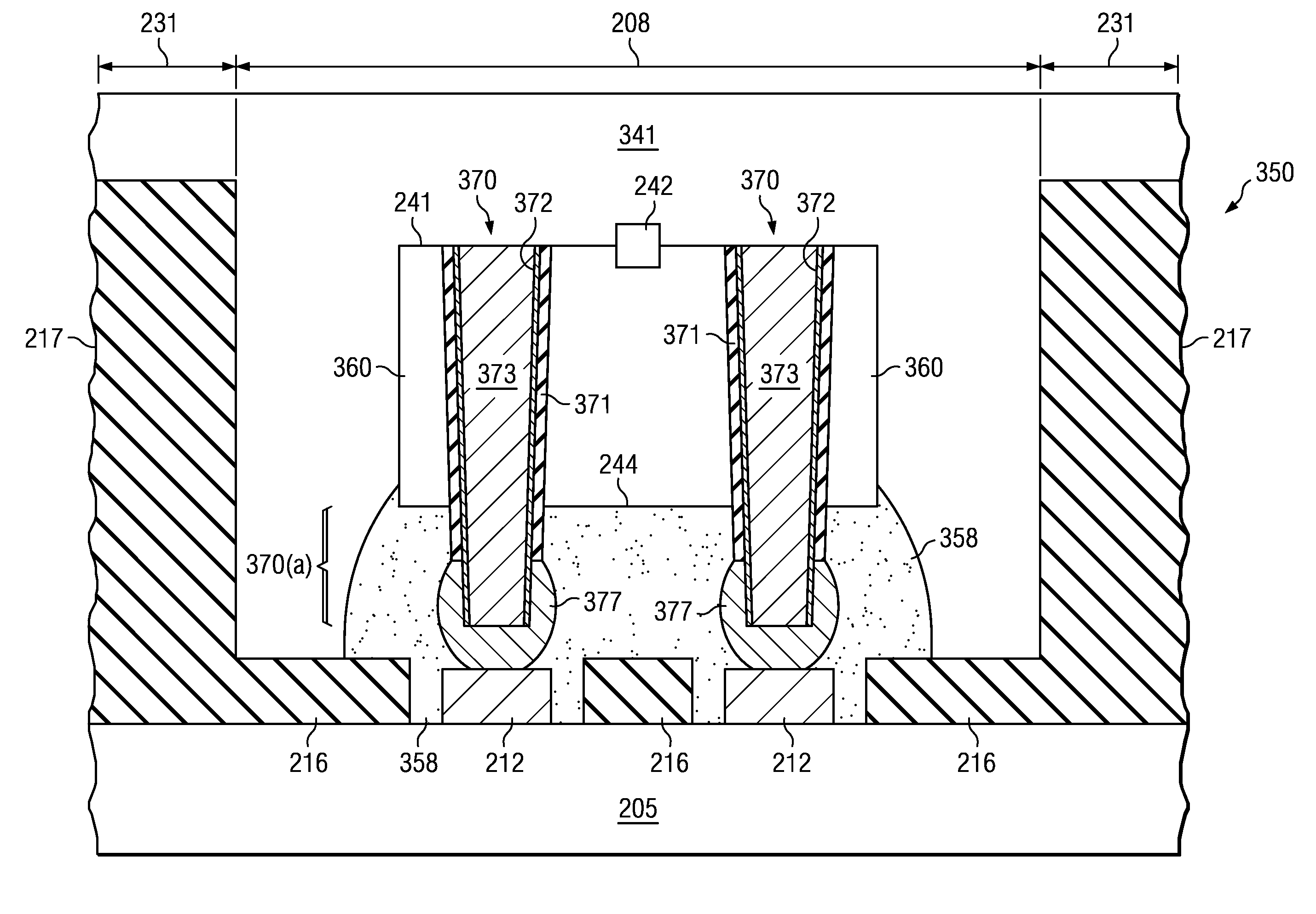 Packaged electronic devices having die attach regions with selective thin dielectric layer