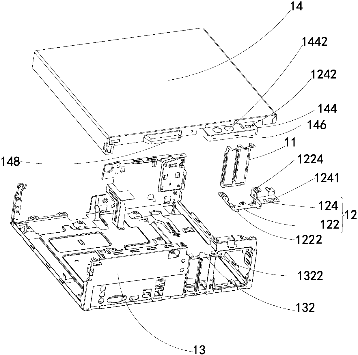 Expansion card fixing device and case