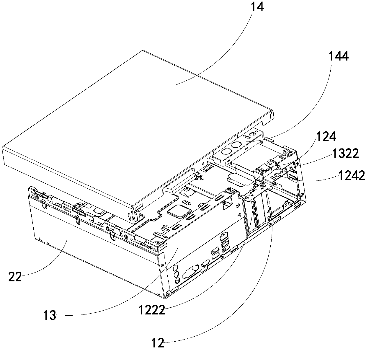 Expansion card fixing device and case