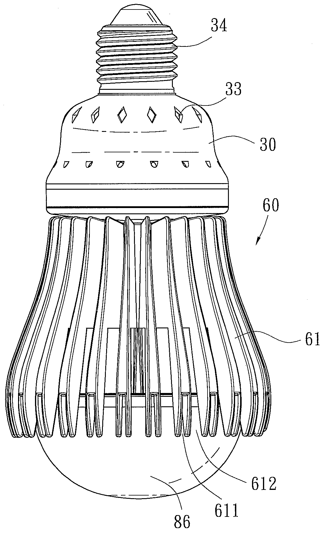 LED lamp bulb structure