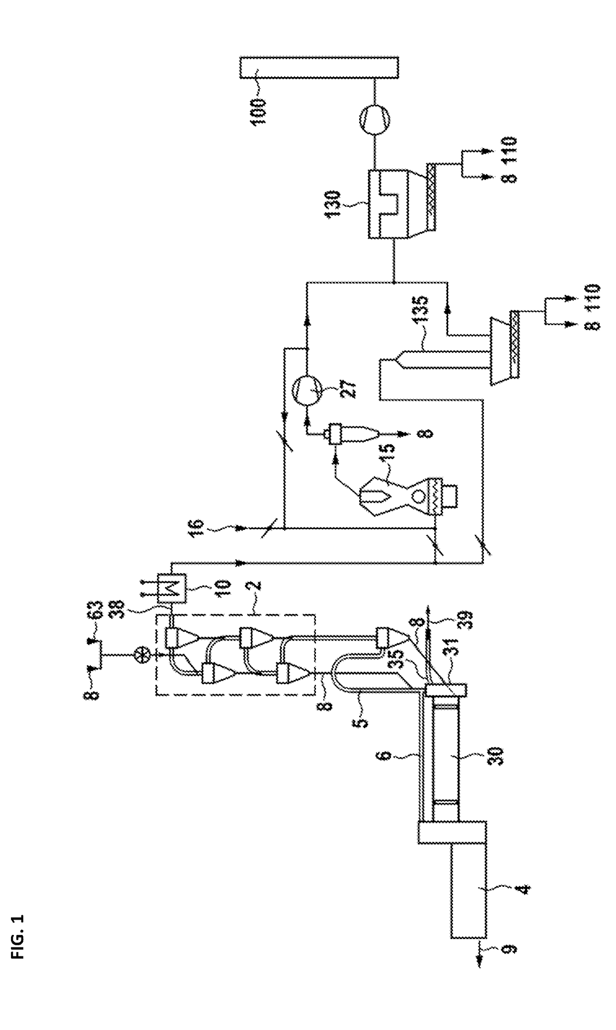 Cement clinker line and a method for operating a cement clinker line