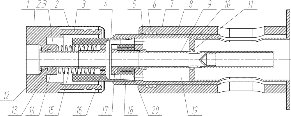 A compressed gas arc extinguishing device and a high-voltage circuit breaker using the arc extinguishing device