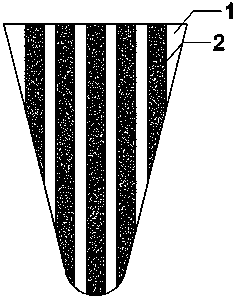 Ceramic particle multi-scale reinforced metal matrix composite wear-resistant rake tooth head and preparation method thereof