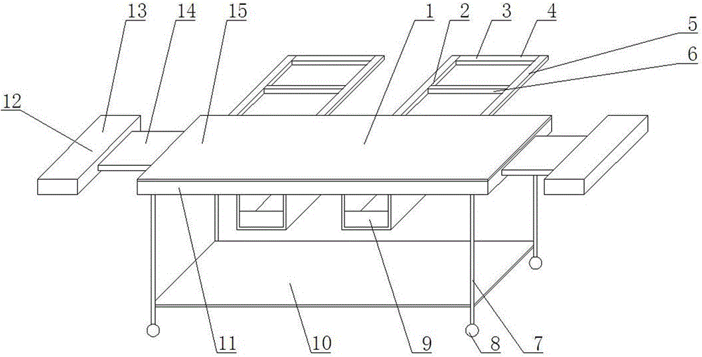 Novel drawing table for manufacturing lacquer painting