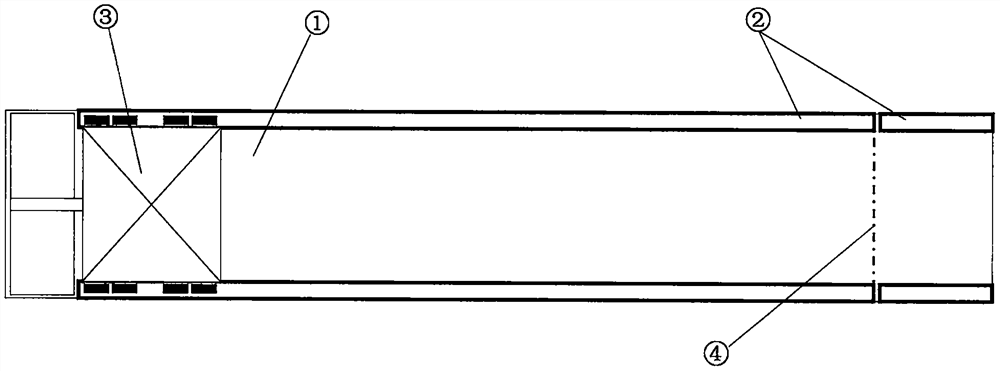 Discontinuous corbel beam dynamic tunnel type composting system