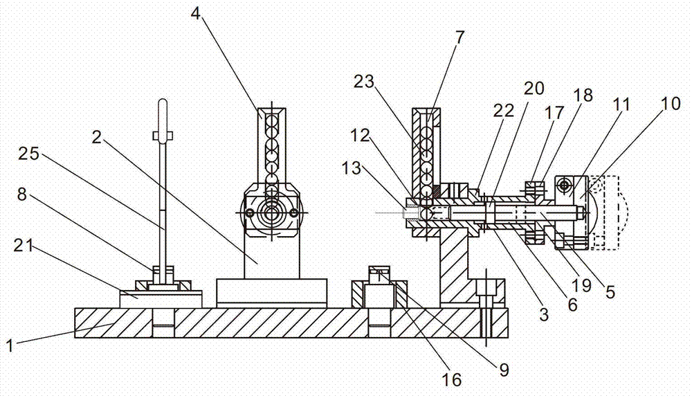 Crankshaft box balancing bearing cover oil passage steel ball press fitting tool