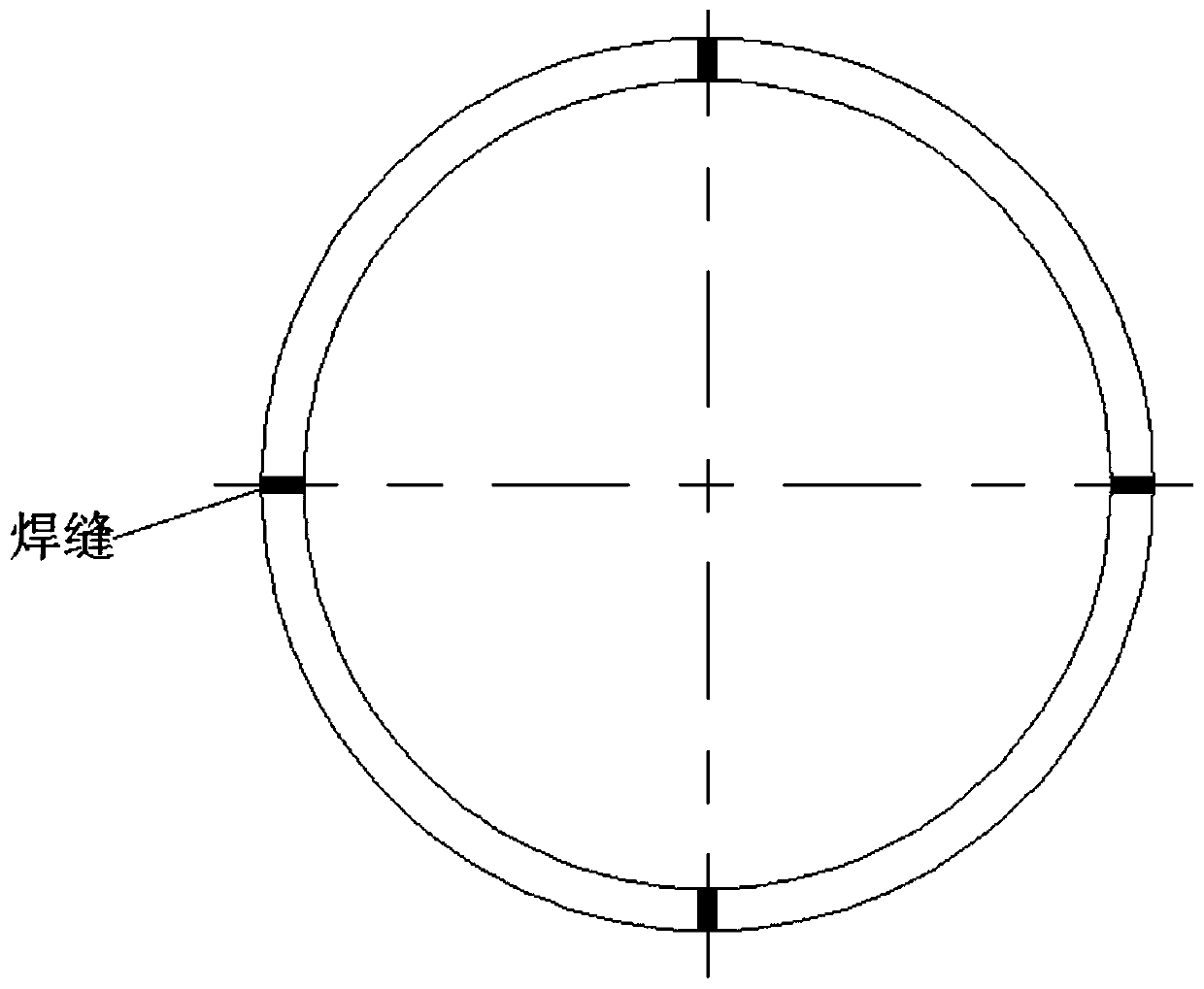 Manufacturing method of large-diameter thin-wall circular ring of pressure bearing equipment