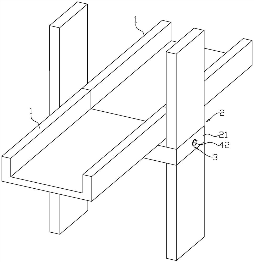 Installation structure of cable bridge